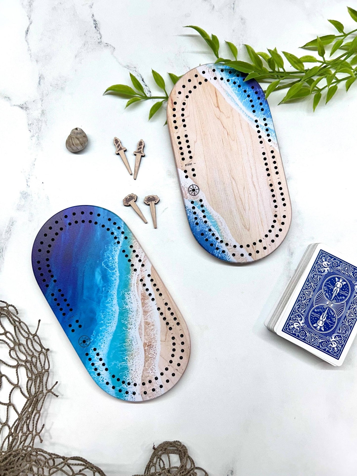 Cribbage Board - Ocean Waves