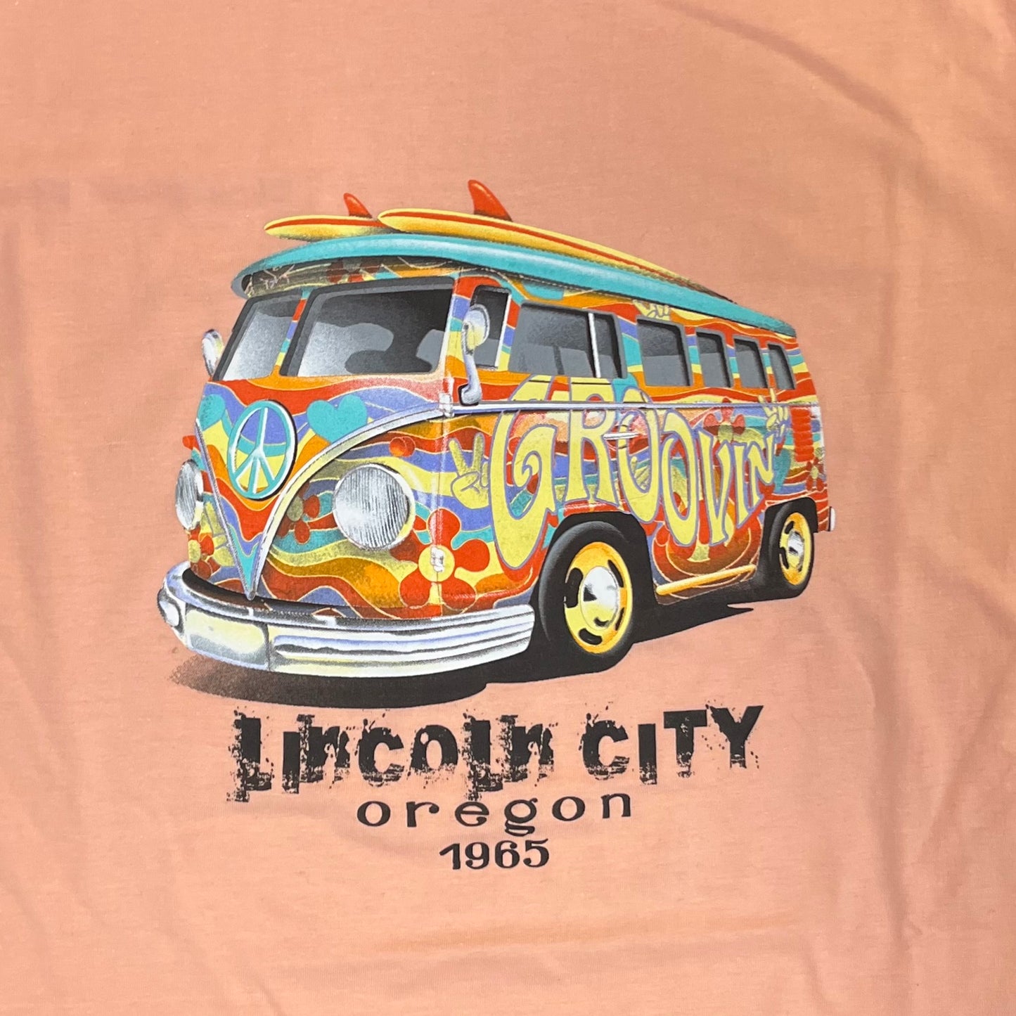 Unisex T-shirt Hendrix Bus Apricot