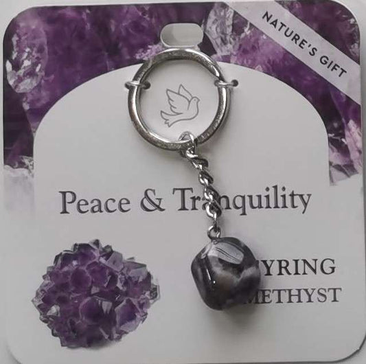 Keychain - Nature's Gift - Amethyst - Healing Keyring