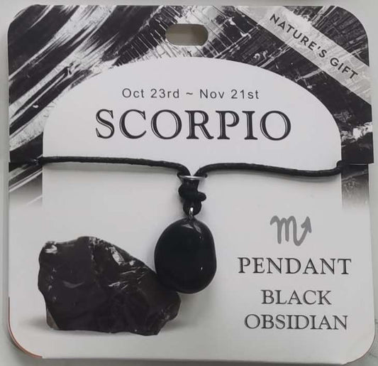 Pendant - Nature's Gift - Zodiac Obsidian - Scorpio