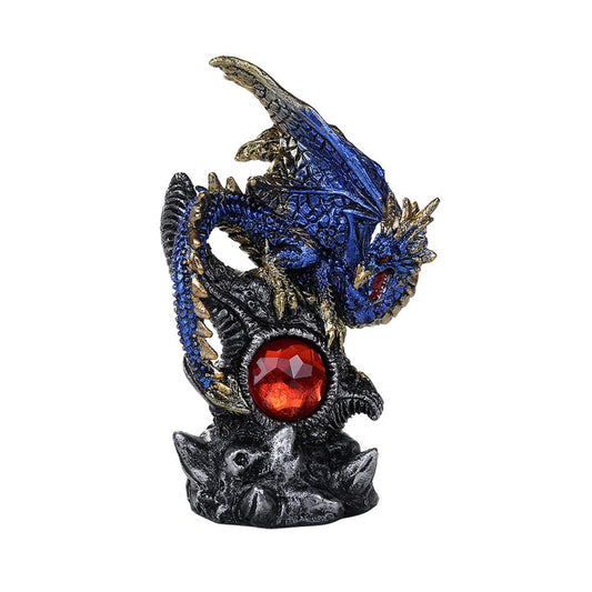 Figurine - Small Dragon (blue w/ gem)