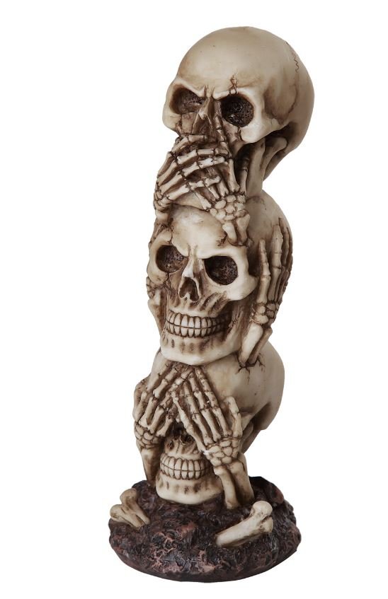 Figurine - Skull See Speak Hear No Evil