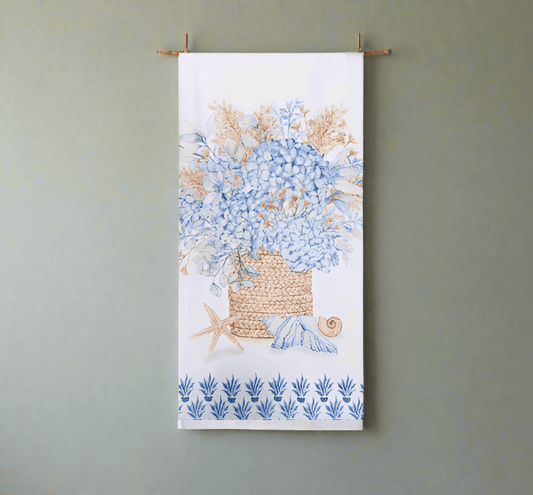 Towel - Terry Beach Vibes Hydrangea Bouquet