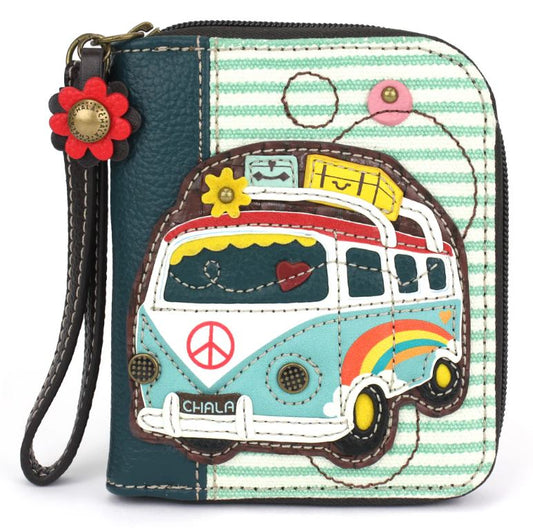 Zip Around Wallet Bus