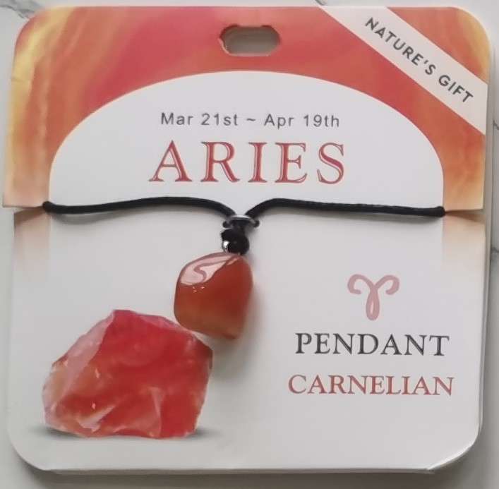 Pendant - Nature's Gift - Zodiac Carnelian - Aries