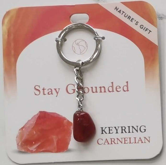 Keychain - Nature's Gift - Carnelian - Wishing Keyring