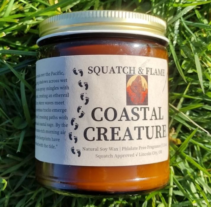 Candle - Squatch & Flame Coastal Creature