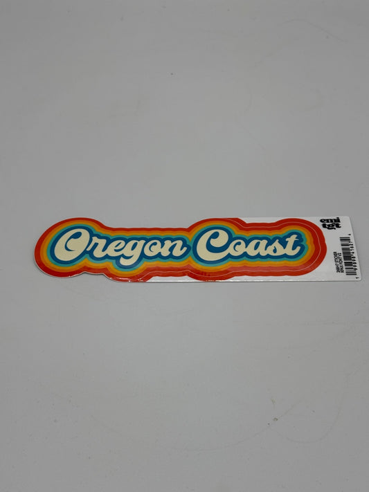 Sticker - Large retro Oregon coast