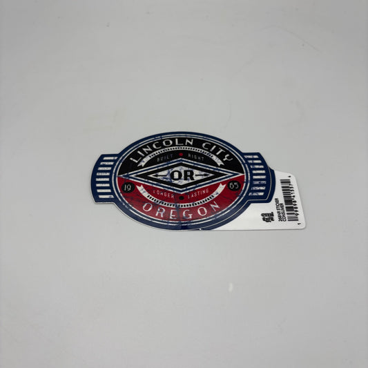 Sticker - Large Lincoln City built right longer lasting Oregon 1965