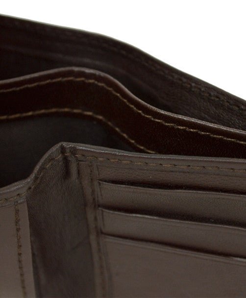 Genuine Leather Tri-Fold Black Wallet