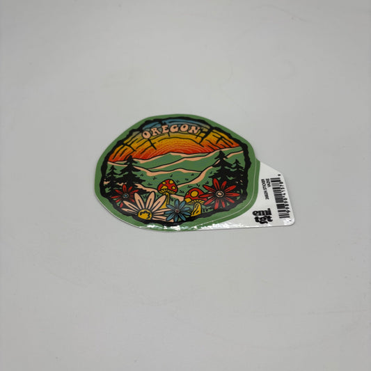 Sticker - Large mushroom flower sunset Oregon