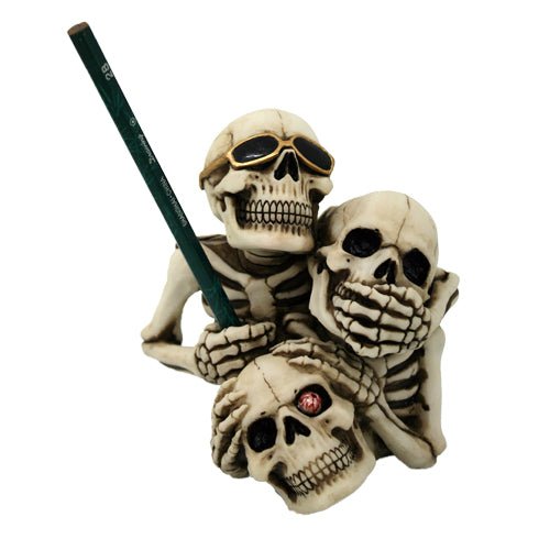 Figurine - See Hear Speak No Evil Skeleton