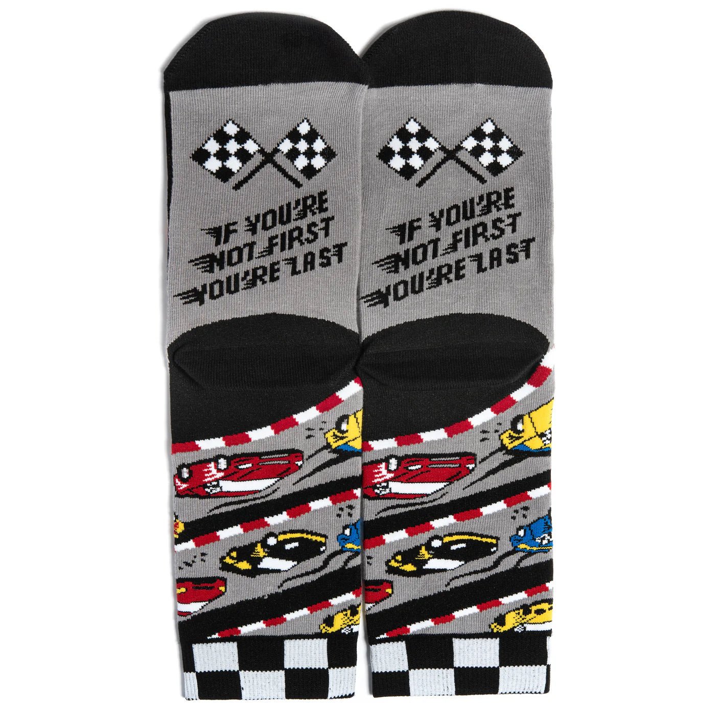 Socks - Crew Length 'If You Not First, You're Last' Racing Socks