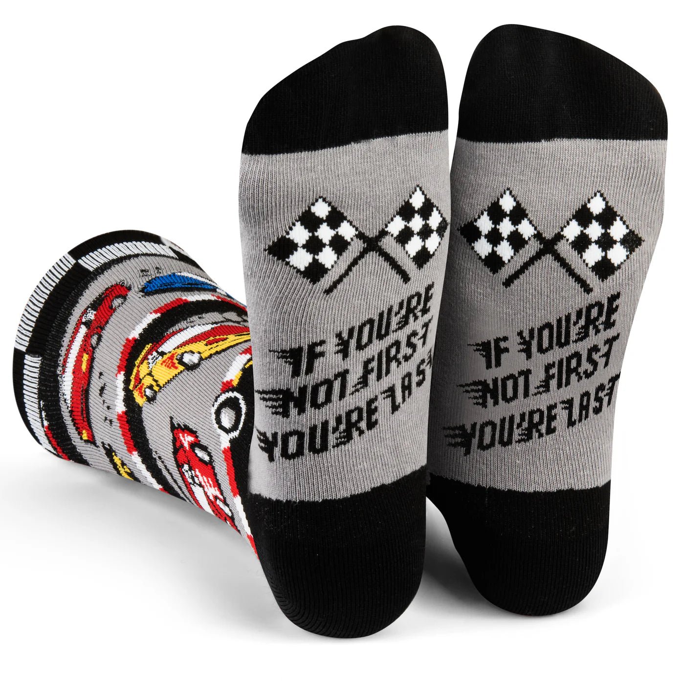 Socks - Crew Length 'If You Not First, You're Last' Racing Socks