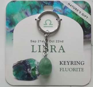 Keychain - Nature's Gift - Zodiac Fluorite - Libra