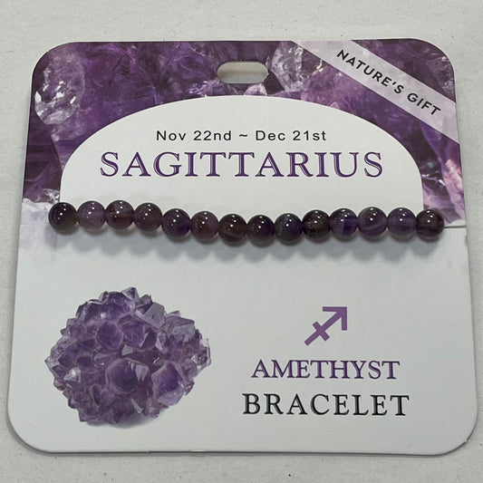 Bracelet - Nature's Gift - Zodiac Amethyst - Sagittarius