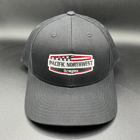 Hat - Trucker Style Pacific Northwest Flag Black
