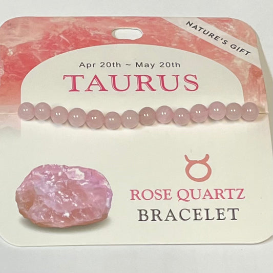 Bracelet - Nature's Gift - Zodiac Rose Quartz - Taurus