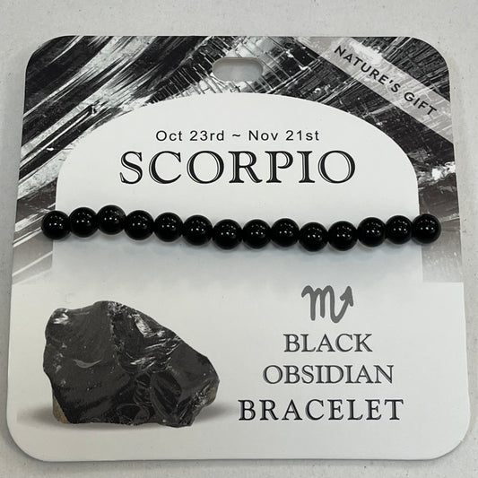 Bracelet - Nature's Gift - Zodiac Obsidian - Scorpio