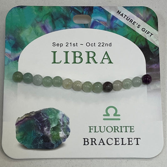 Bracelet - Nature's Gift - Zodiac Fluorite - Libra
