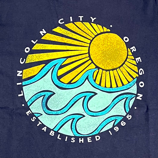 Apparel - Unisex T-Shirt Wave & Sunshine Light Navy