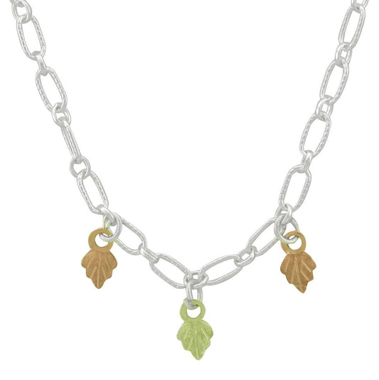 Necklace - Black Hills Gold - Leaf Pendants