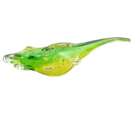 Glass Art - Green Alligator