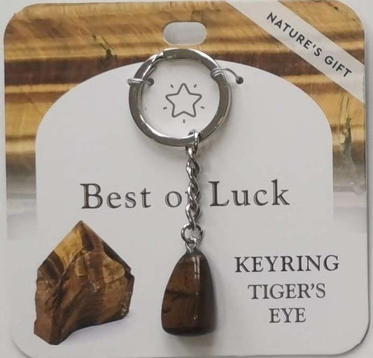 Keychain - Nature's Gift - Tiger's Eye - Wishing Keyring