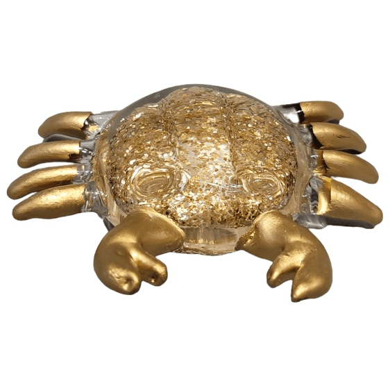 Glass Art - Gold Flakes Crab