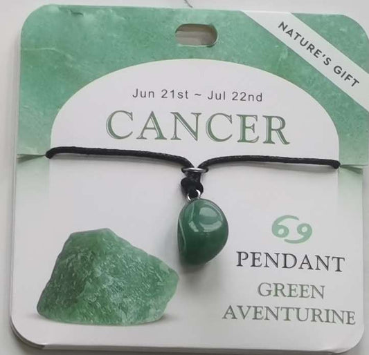 Pendant - Nature's Gift - Zodiac Aventurine - Cancer