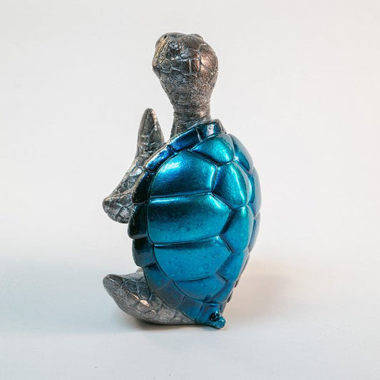 Figurine - Blue Meditating Turtle