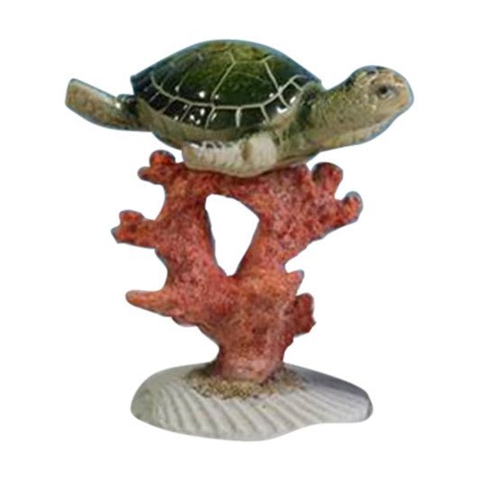 Figurine - Turtle Swimming Through Coral
