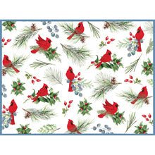 Drying Mat - Winter Blue Cardinal