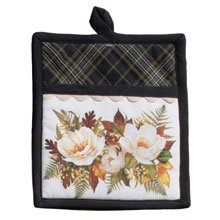 Oven Mitt - Pocket Mitt Fall Flowers