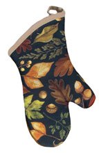 Oven Mitt - Fall Splendour Leaves & Acorns