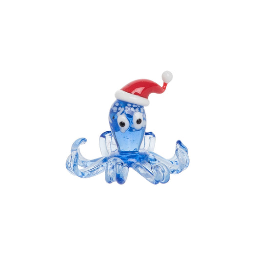 Glass Art - Holiday Octopus Mini Glass