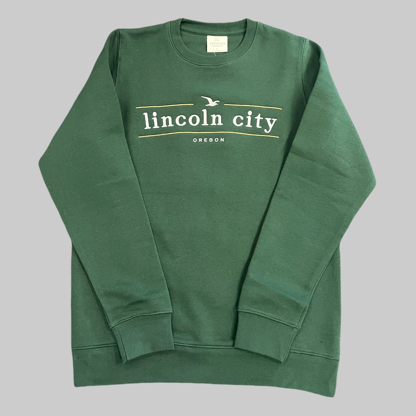 Apparel - Unisex Crewneck Lincoln City Oregon Team Crew Forest Green
