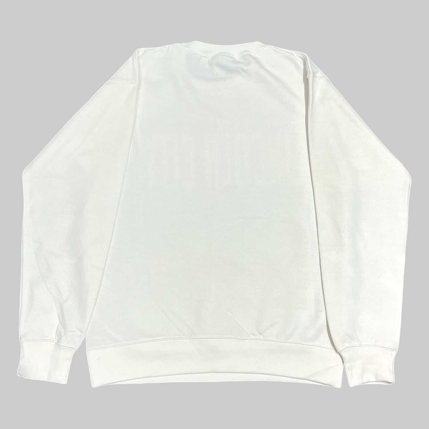 Apparel - Unisex Crewneck Silver Mirror Letters White