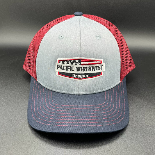 Hat - Trucker Style Pacific Northwest Flag Red