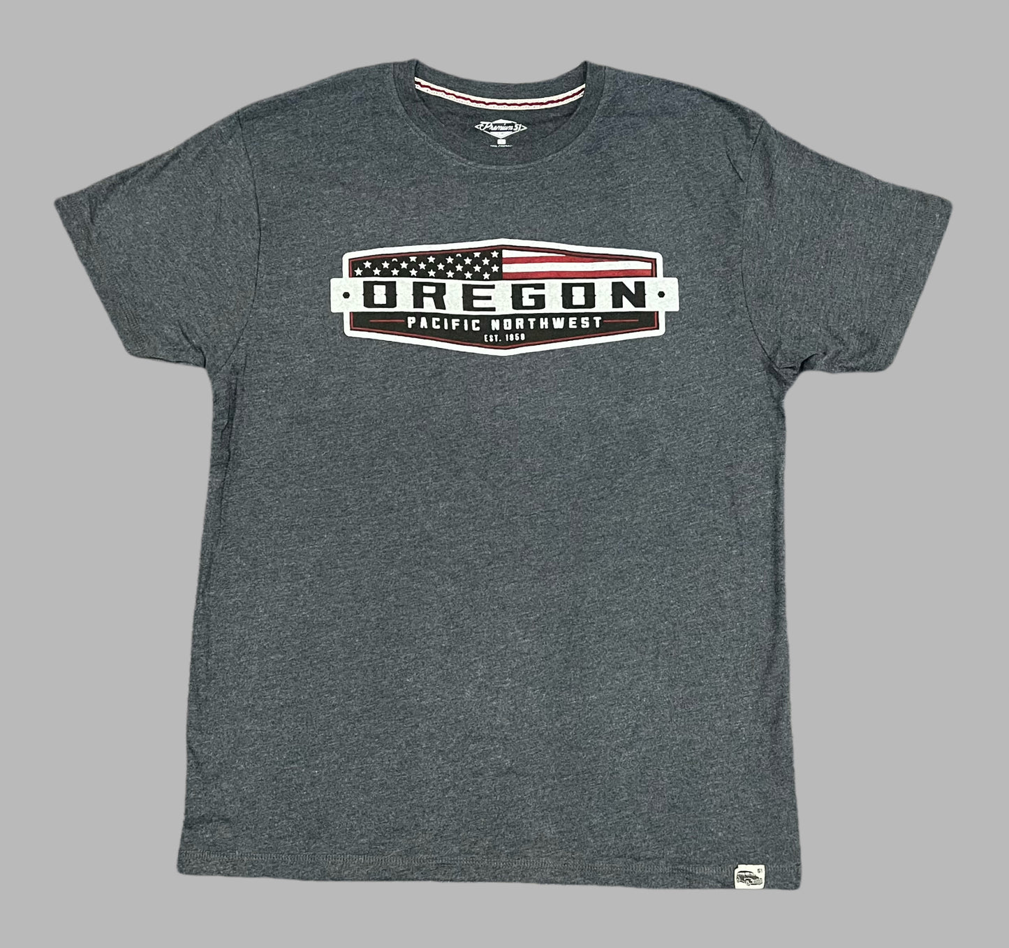 Apparel - Unisex T-Shirt USA Flag Gray