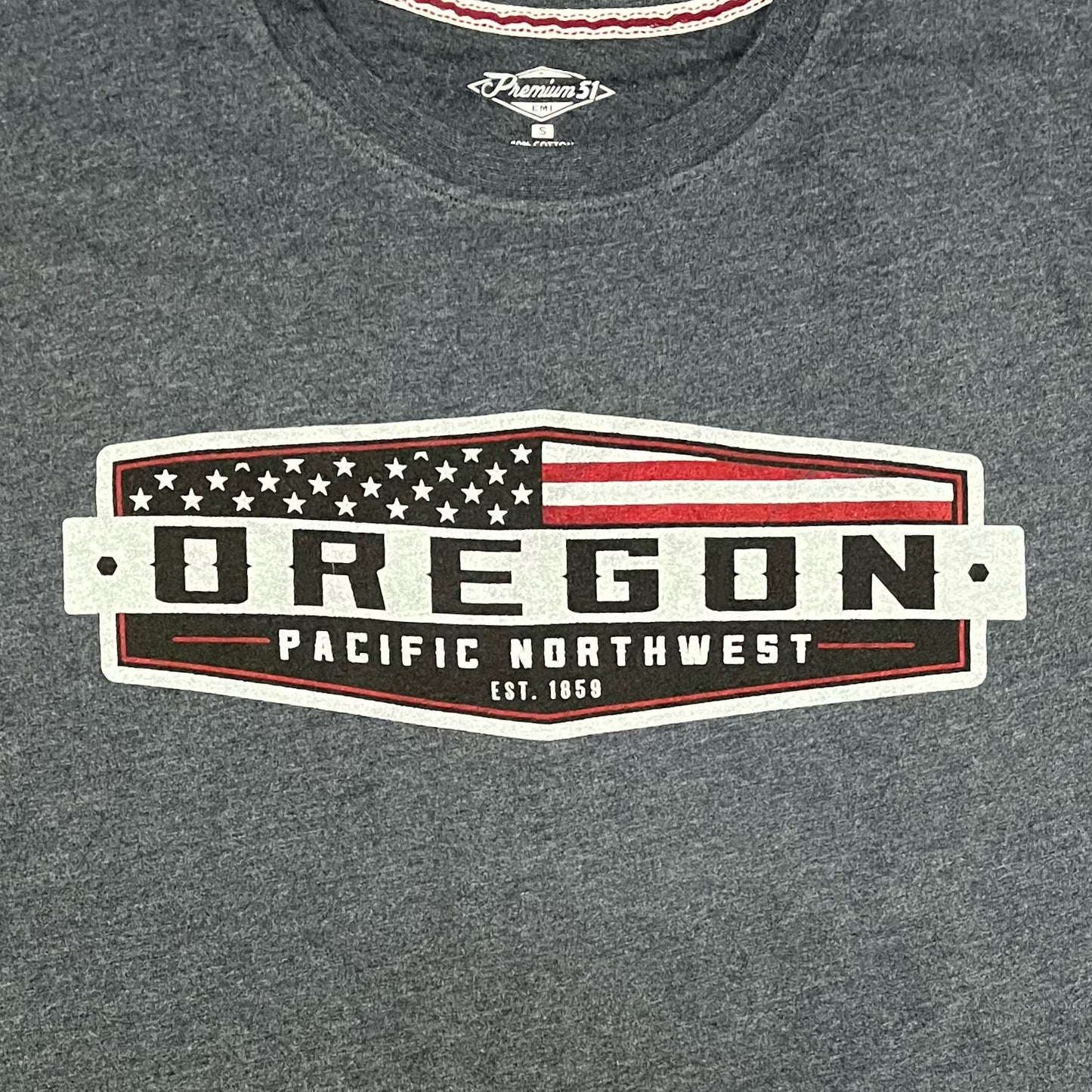 Apparel - Unisex T-Shirt USA Flag Gray