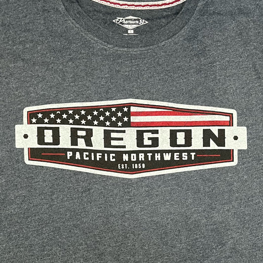 Apparel - Unisex T-Shirt USA Flag Gray
