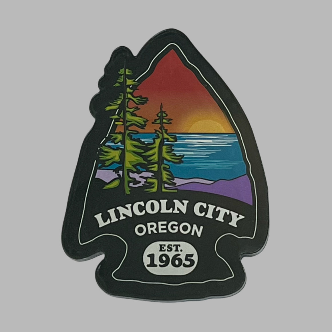 Magnet - Acrylic Arrowhead Sunset