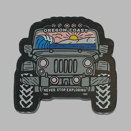 Magnet - Acrylic Jeep Gray