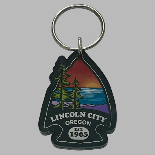 Keychain - Acrylic Arrowhead Sunset