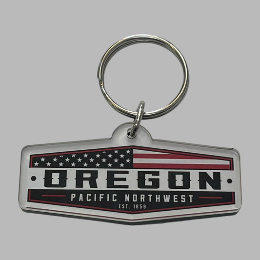 Keychain - Acrylic Flag PNW