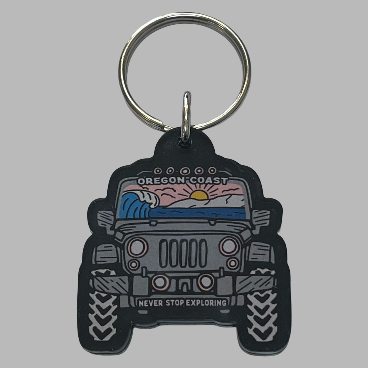 Keychain - Acrylic Jeep Oregon Coast