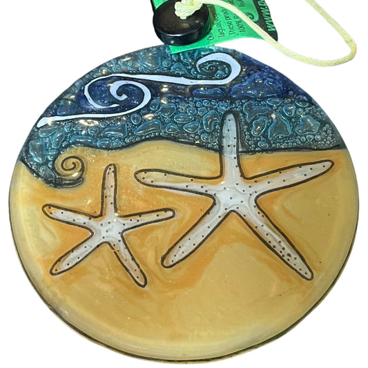 Ornament - Glass - White Starfish