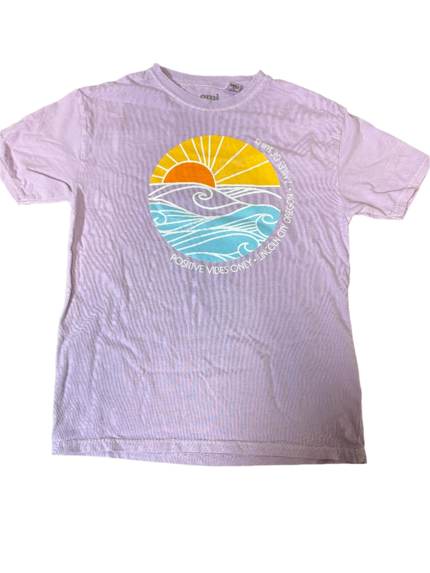 Youth T-Shirt Positive Vibes Lavender