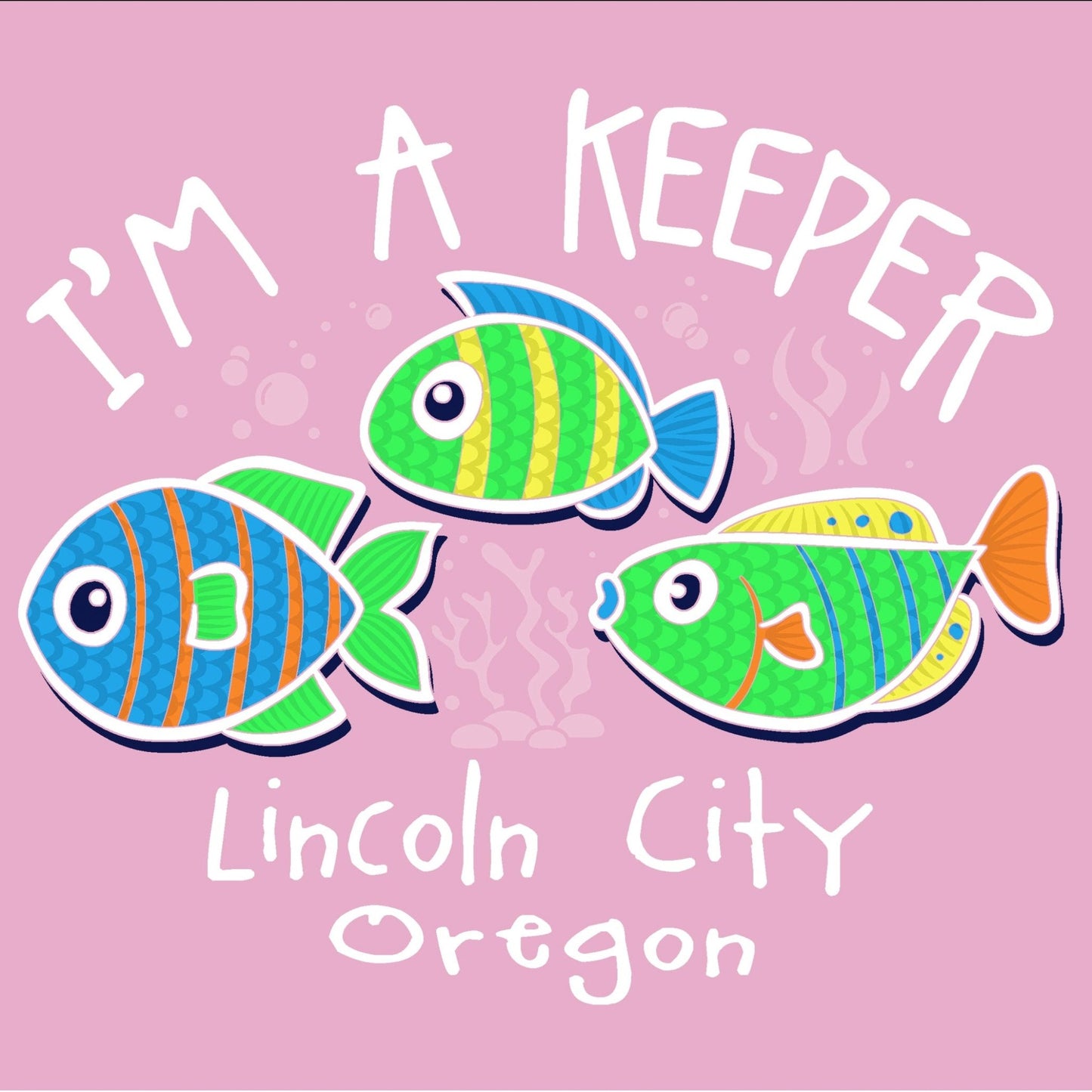Apparel - Infant T-Shirt I'm a Keeper Fish Blue/Pink